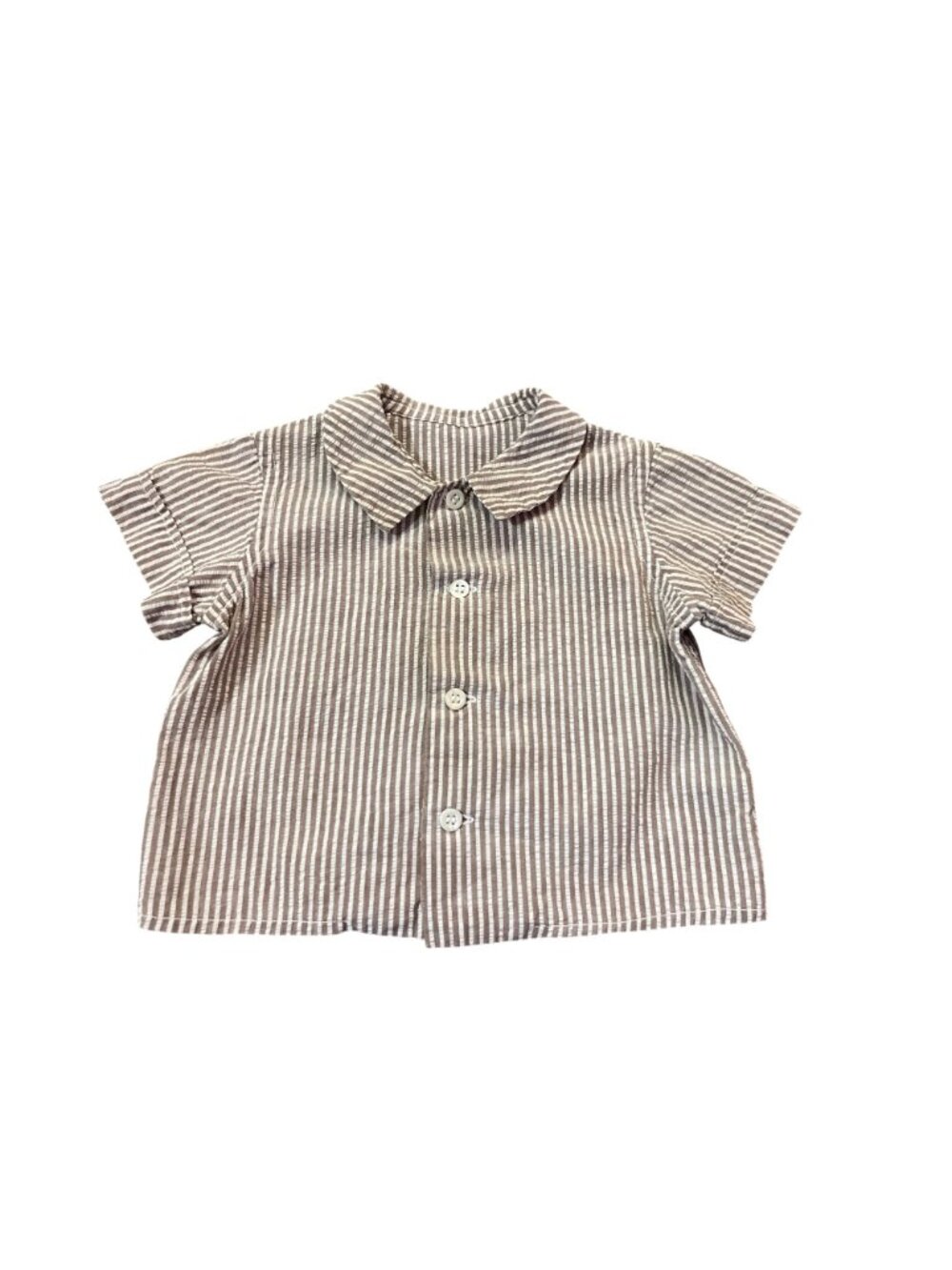 Vintage Handmade Baby Boy 6/9 Mo? Outfit Overalls Shirt Striped Set Used - Picture 5 of 16
